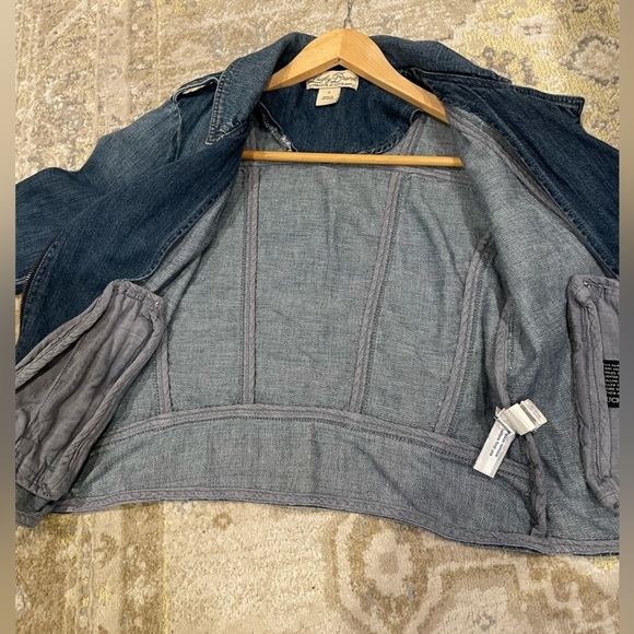 Lucky Brand Denim Moto Jacket - Picture 8 of 10
